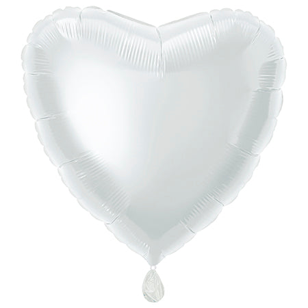 Palloncino a elio cuore bianco vuoto 45 cm