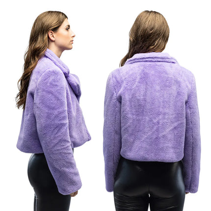 Giacchetta Fluffy rave lilla (M/L)