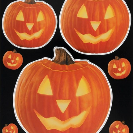 PUMPKIN GLOW ADESIVO PER FINESTRA