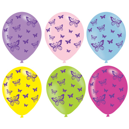 Palloncini a farfalla 27,5 cm 6 pezzi