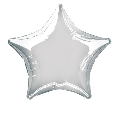 Palloncino ad elio Star Silver vuoto 50 cm