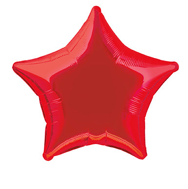 Palloncino ad elio Star rosso vuoto 50 cm