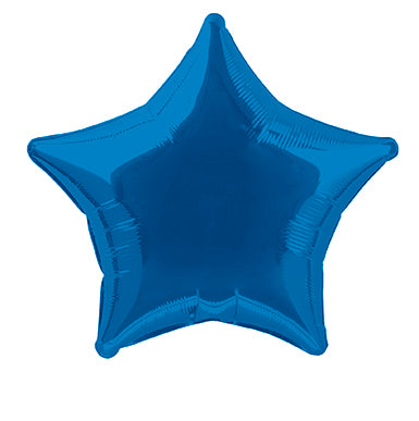 Palloncino ad elio Star blu vuoto 50 cm