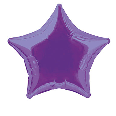 Palloncino ad elio Star viola vuoto 50 cm