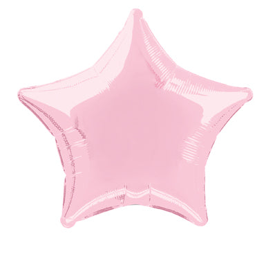 Palloncino ad elio Star rosa chiaro vuoto 50 cm