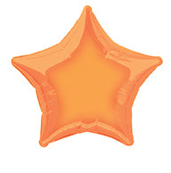Palloncino ad elio Star arancione vuoto 50 cm