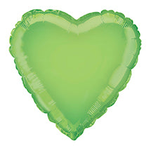 Palloncino a elio cuore verde lime vuoto 45 cm