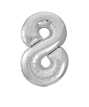 Palloncino a 8 anni Silver vuoto 86 cm