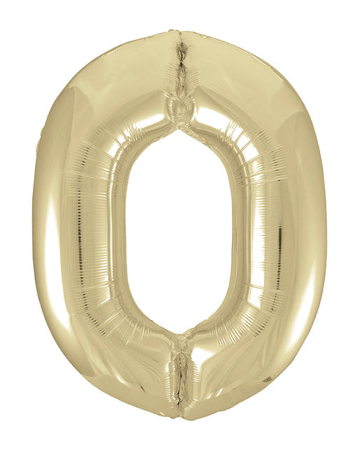 Palloncino 0 Year Figure Oro Lucido Vuoto 86cm
