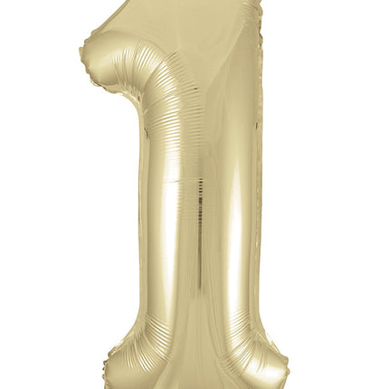 Palloncino a figura 1 anno Oro Lucido Vuoto 86cm