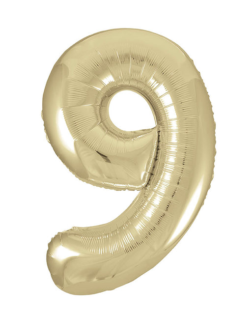Palloncino 9 anni Gold Gloss Vuoto 86 cm