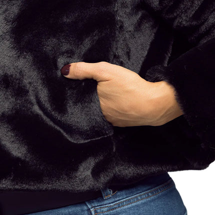 Giacchetta Fluffy rave nera (M/L)