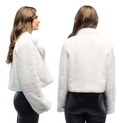 Giacchetta Fluffy rave bianca (M/L)