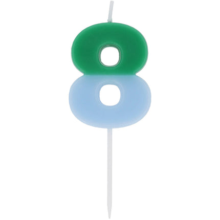 Candela 8 anni Verde Blu 9cm