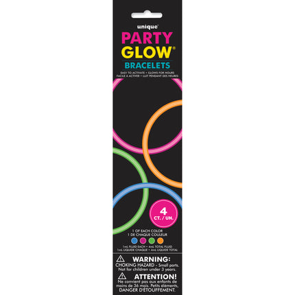 Braccialetti luminosi al buio 4 pezzi