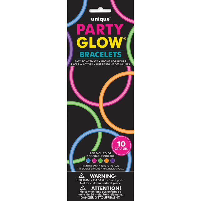 Braccialetti luminosi al buio 10 pezzi