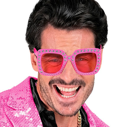 OCCHIALI ROSA CON STRASS