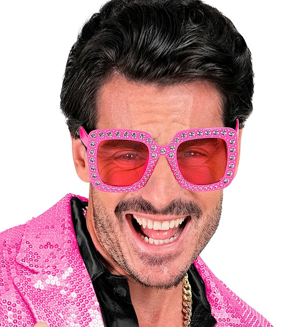 OCCHIALI ROSA CON STRASS