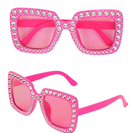 OCCHIALI ROSA CON STRASS