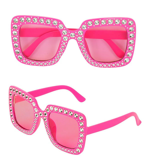 OCCHIALI ROSA CON STRASS