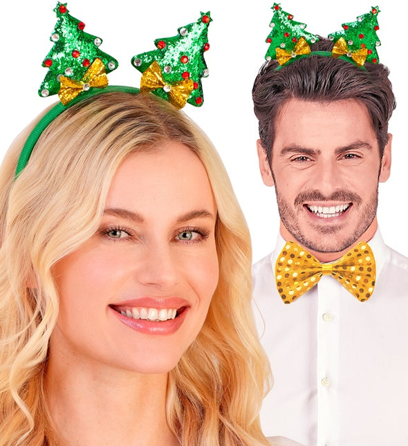 Cerchietto per capelli Albero di Natale Glamour