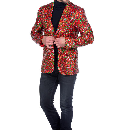 Paillettes da uomo Red Green Blazer