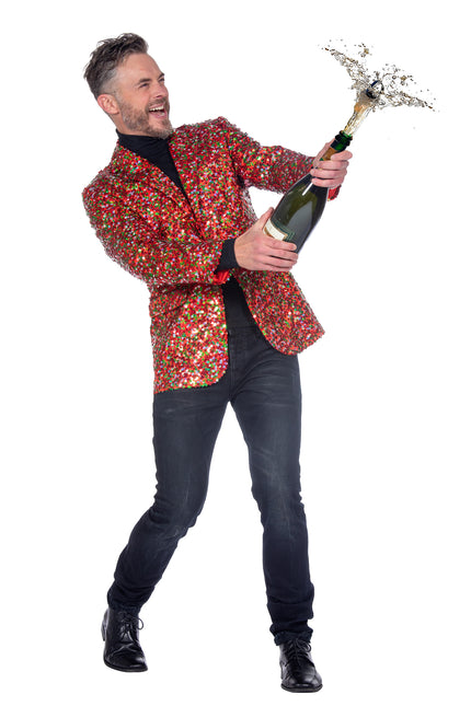 Paillettes da uomo Red Green Blazer