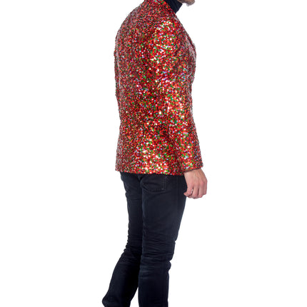 Paillettes da uomo Red Green Blazer