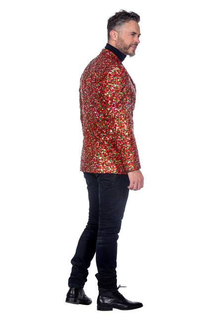 Paillettes da uomo Red Green Blazer