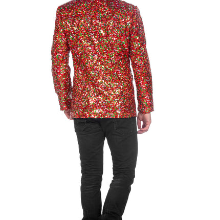 Paillettes da uomo Red Green Blazer