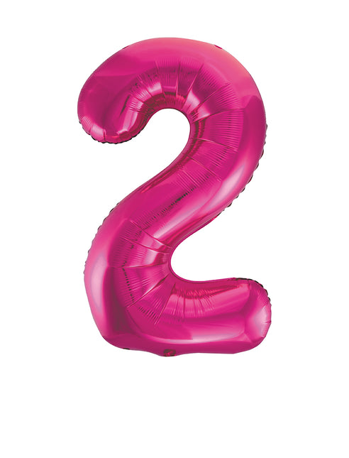Palloncino 2 anni Figura Fucsia Vuoto 86cm