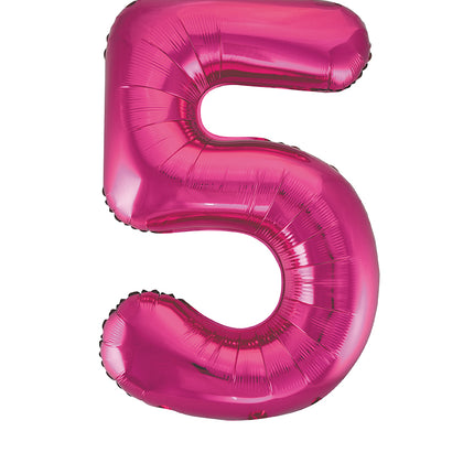 Palloncino 5 anni Fucsia vuoto 86 cm