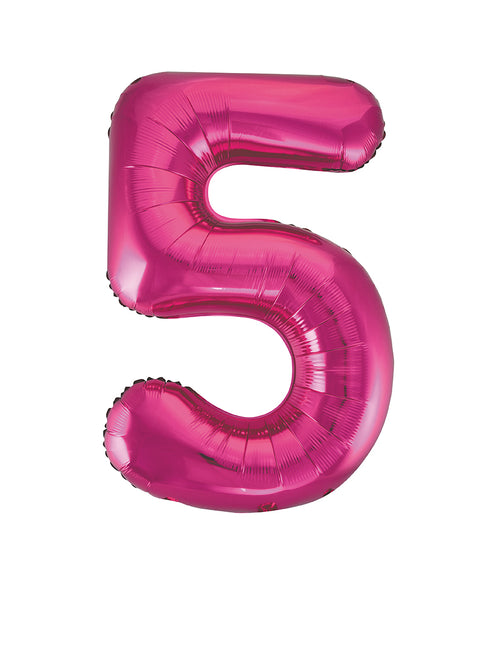 Palloncino 5 anni Fucsia vuoto 86 cm