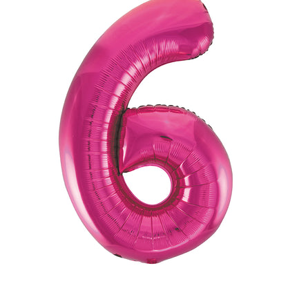 Palloncino Figura 6 Anni Fucsia Vuoto 86 cm