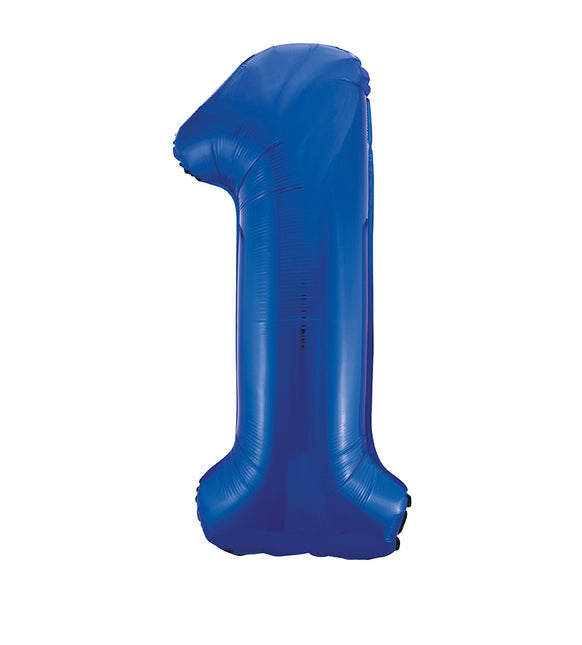 Palloncino di figura 1 anno blu vuoto 86 cm