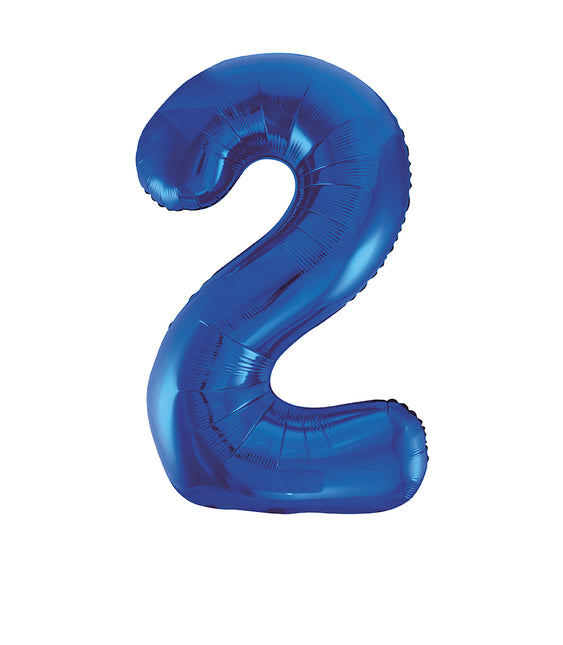 Palloncino di figura 2 anni blu vuoto 86 cm