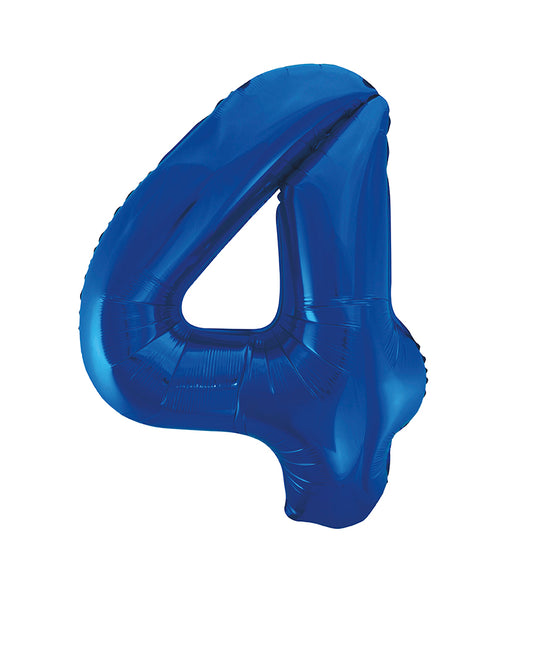 Palloncino a 4 anni di figura blu vuoto 86 cm