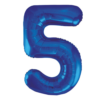 Palloncino a 5 anni di figura blu vuoto 86 cm