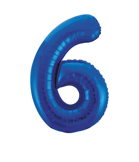 Palloncino figura 6 anni blu vuoto 86 cm