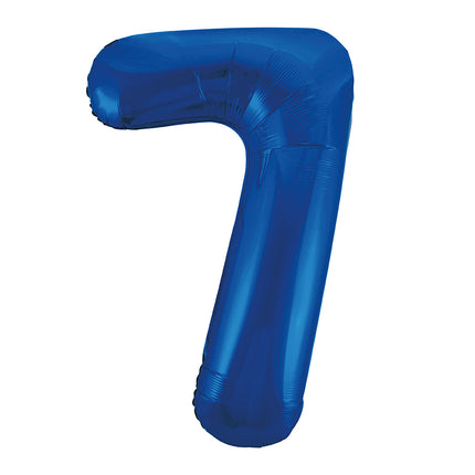 Palloncino a 7 anni di figura blu vuoto 86 cm
