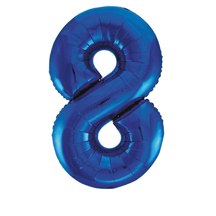 Palloncino di figura 8 anni blu vuoto 86 cm