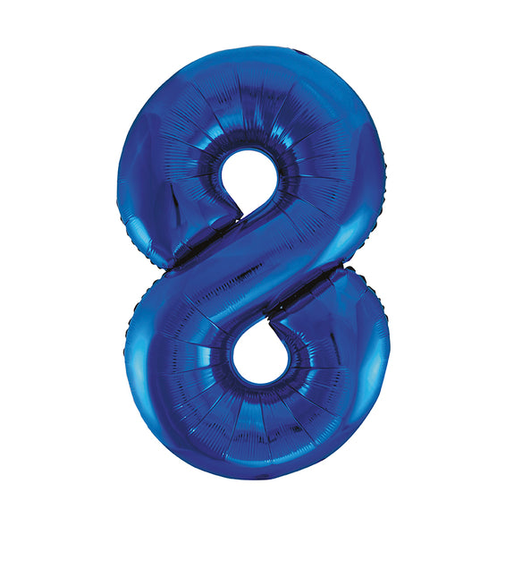 Palloncino di figura 8 anni blu vuoto 86 cm