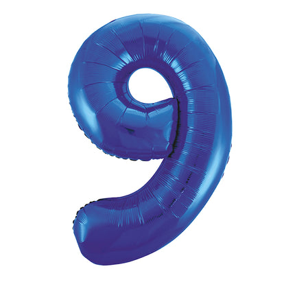 Palloncino figura 9 anni blu vuoto 86 cm