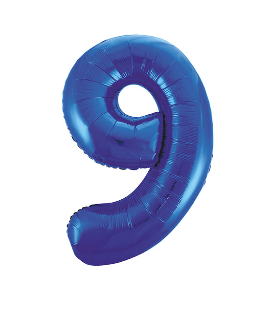 Palloncino figura 9 anni blu vuoto 86 cm