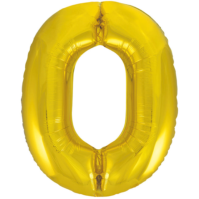 Palloncino 0 Year Figure Oro Vuoto 86cm