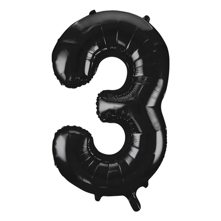 Palloncino a 3 anni nero vuoto 86 cm