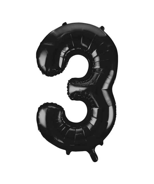 Palloncino a 3 anni nero vuoto 86 cm