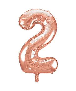 Palloncino a 2 anni con figura in oro rosa vuoto da 86 cm