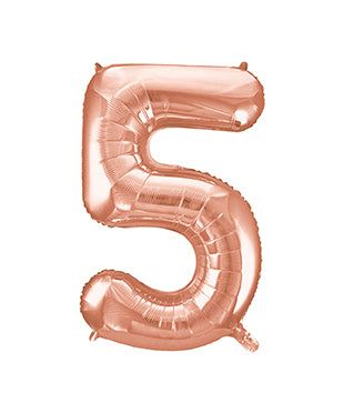Palloncino a 5 anni con figura in oro rosa vuoto da 86 cm