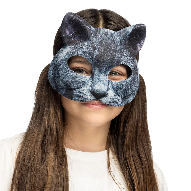Maschera Occhi di Gatto Grigio